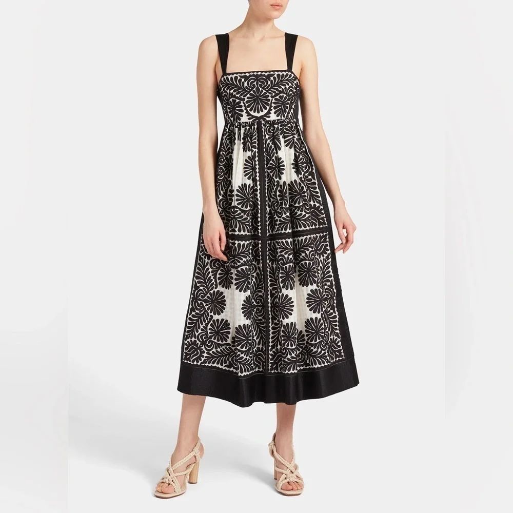 ULLA JOHNSON Ardelle Floral Empire Waist Midi Dress RN#105177 - Picture 1 of 10